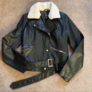Mossimo Faux Leather Jacket w/ Detachable Collar
